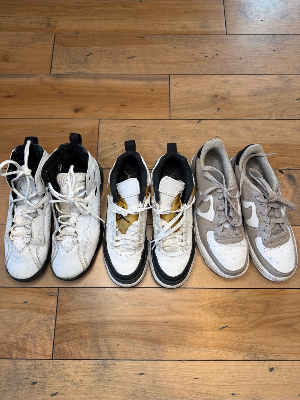 Premium Nike and Jordan sneakers Air Force 1s, Jordans size 6